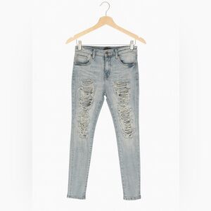 Waimea Men's Size 34/30 Ripped Acid Washed Stretch Skinny Jeans #Streetw…